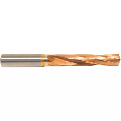 #13 Dia. /16" Shank x 1-5/8" Flute Length x 4" OAL, 5xD, 135 Degree, ZrCN, 2 Flute, External Coolant, Round Solid Carbide Drill Series/List #NG04 MT711443673