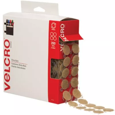 3/4" Dots - Beige VELCRO Brand Tape - Combo Packs 200 Dots/Case