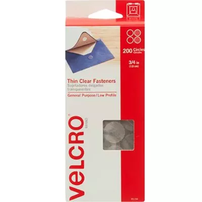 3/4" Dots - Clear VELCRO Brand Tape - Combo Pack 200 Dots/Case