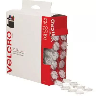 3/4" Dots - White VELCRO Brand Tape - Combo Pack 200 Dots/Case