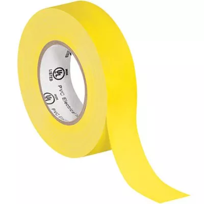 3/4" x 20 Yards Yellow Electrical Tape 10 Rolls/Case
