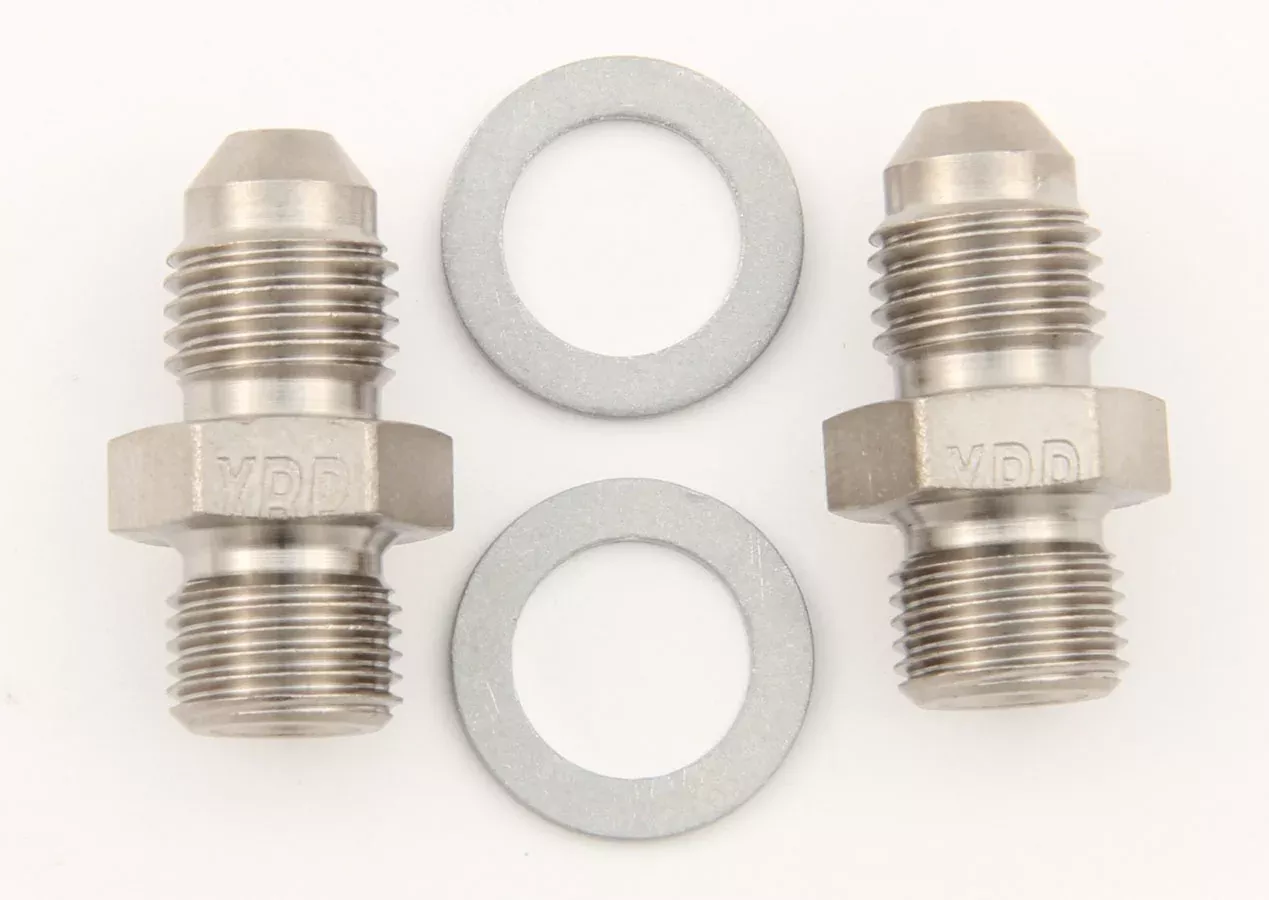 7/16-24 to #4 Stl Crush Washer Seal Adapter (Pr)