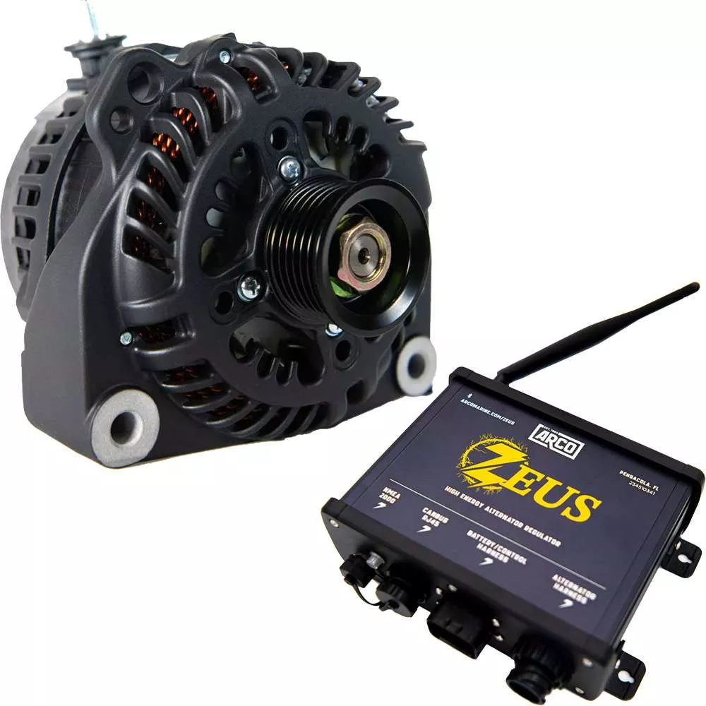 ARCO Zeus 24V 4kW Low Turn On (LTO) Vortec Alternator w/Isolated Ground & Zeus High-Energy Alternator Regulator
