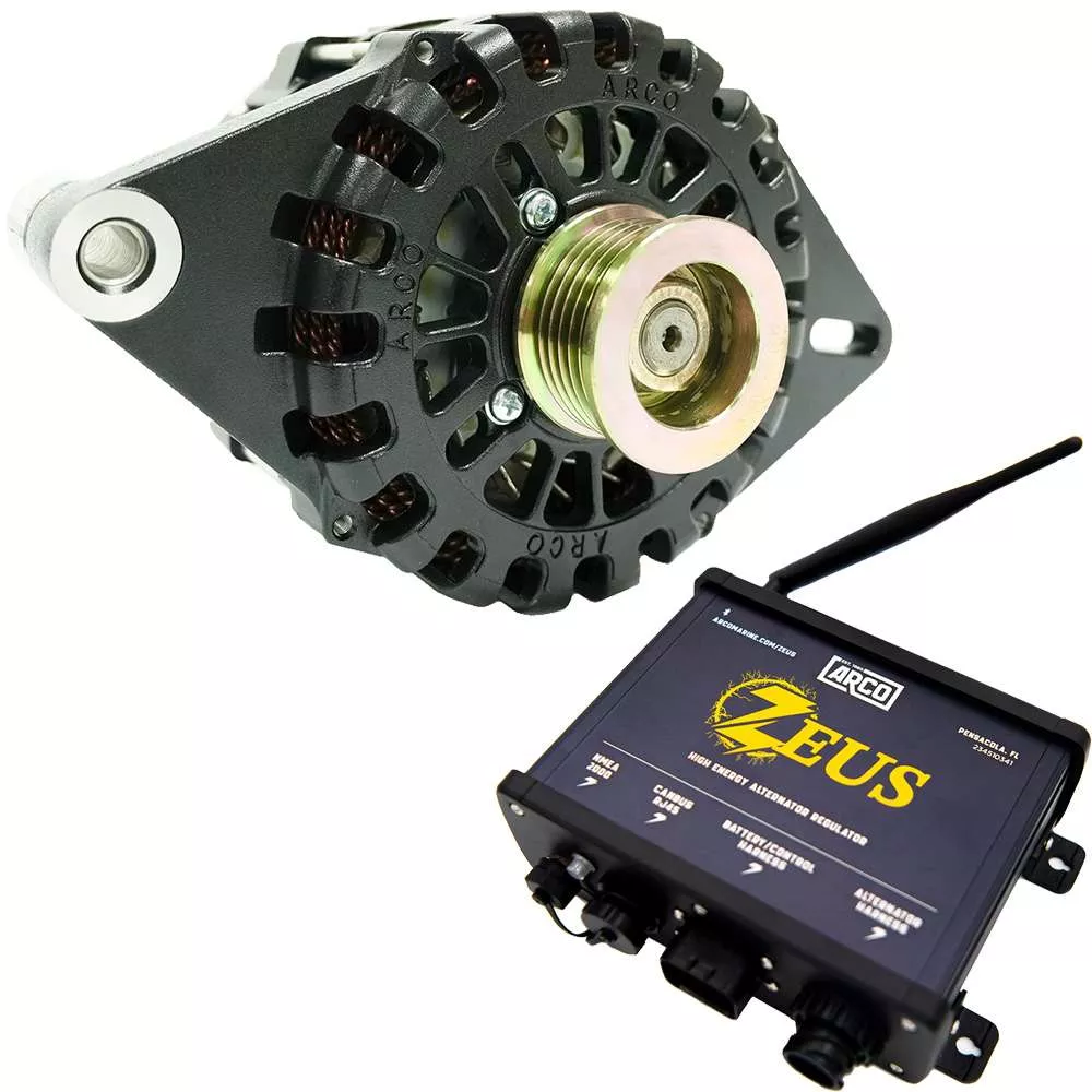 ARCO Zeus 24V 7kW 1″-2″ Single Foot Alternator w/Isolated Ground & Zeus High-Energy Alternator Regulator