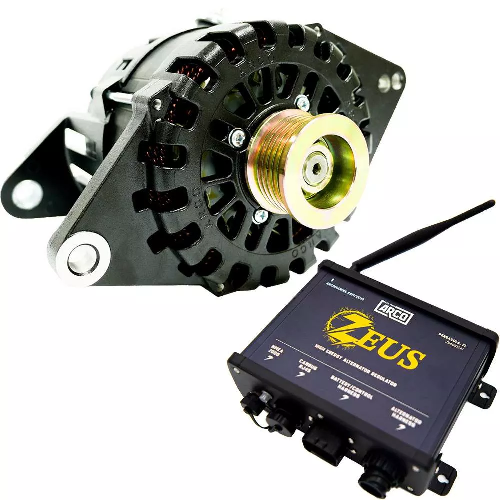 ARCO Zeus 24V 7kW J180 4″ Alternator w/Isolated Ground & Zeus High-Energy Alternator Regulator