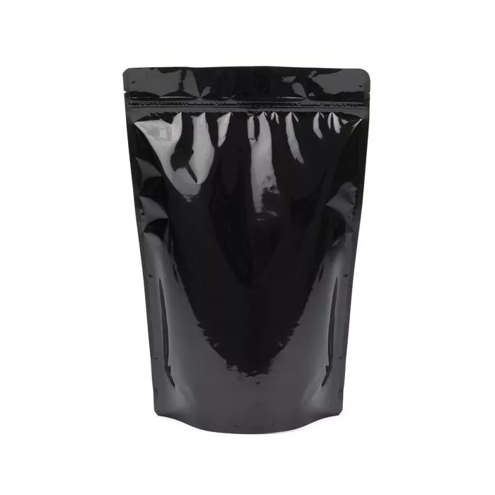 Black Metallized Zipper Pouch Bags, 9" x 4 3/4" x 13 1/2" (100 Pieces)