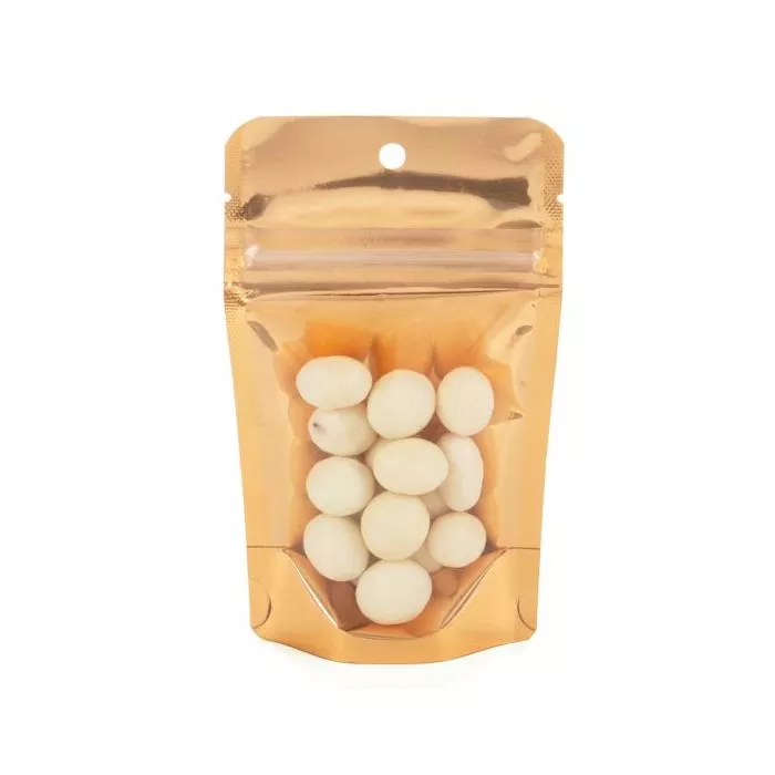 Brilliant Peach Stand Up Pouch w/Hang Hole, 3 1/8" x 2" x 5 1/8" (100 Pieces)