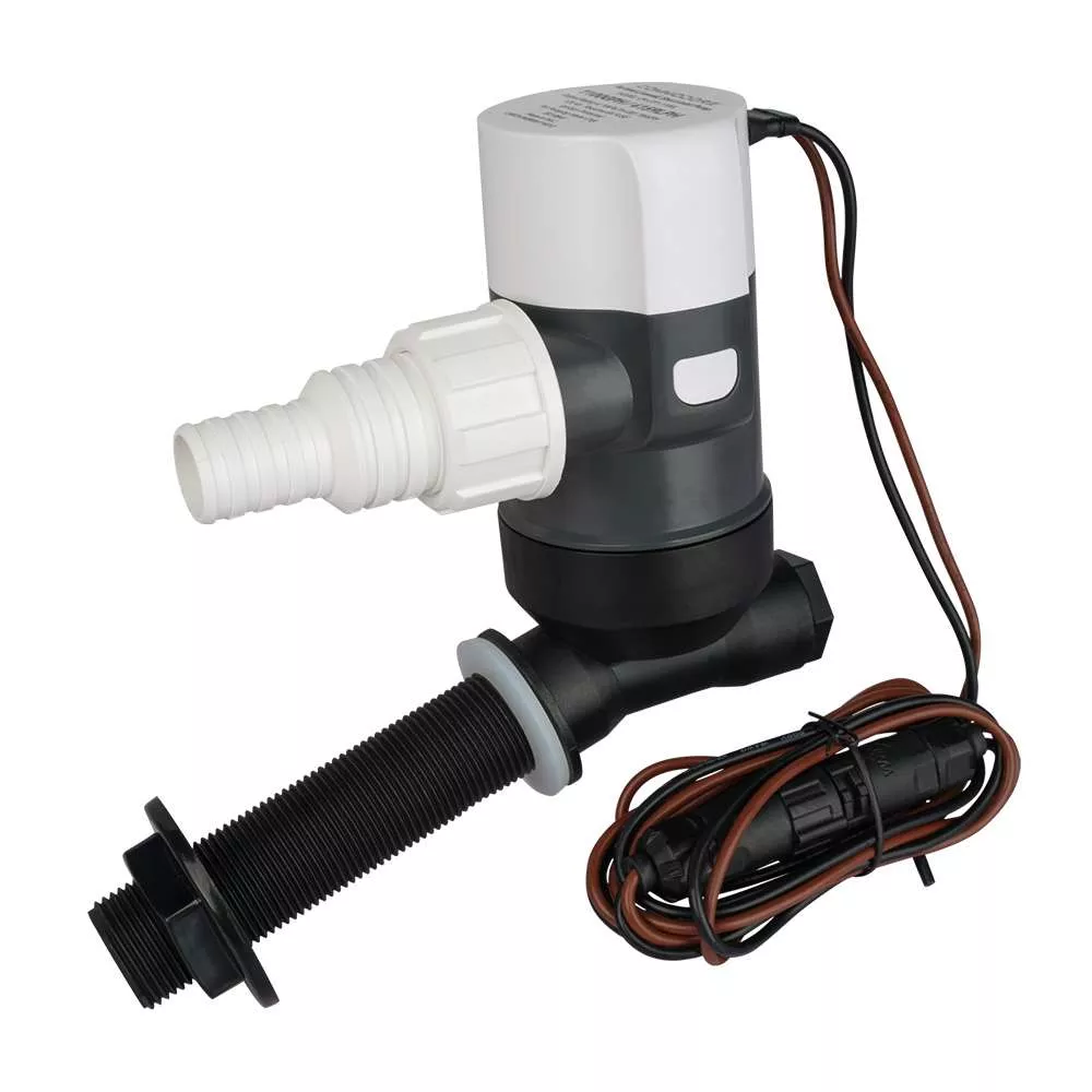 Commodore 1100 GPH Angled Livewell Pump – 12V