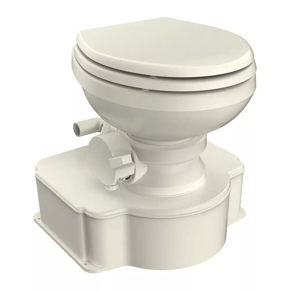 Dometic Bone M65 Marine Gravity Toilet – Elongated Seat Size w/Foot Pedal