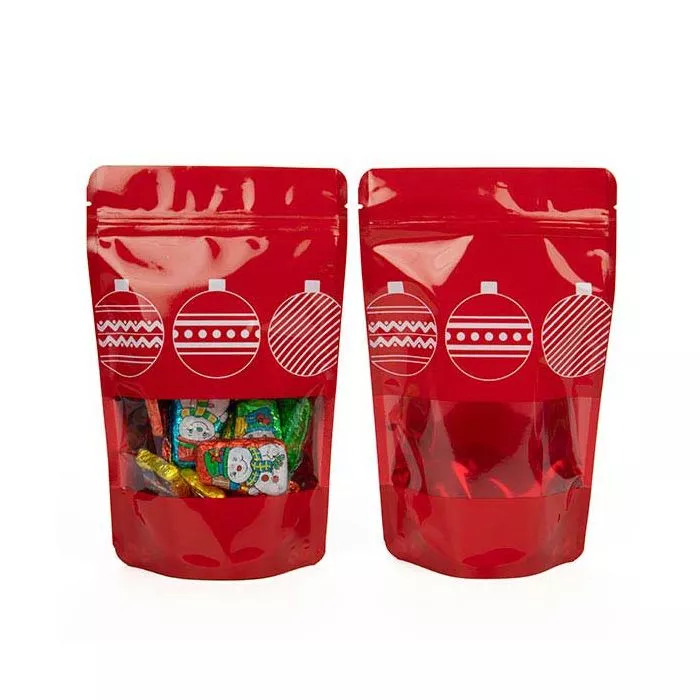 Ornaments Stand Up Zipper Pouch, 5 1/8" x 3 1/8" x 8 1/8" (25 Pieces)