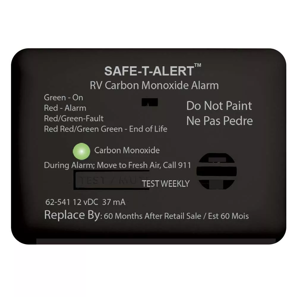 Safe-T-Alert 62 Series Carbon Monoxide Alarm – 12V – RV Surface Mount – Black