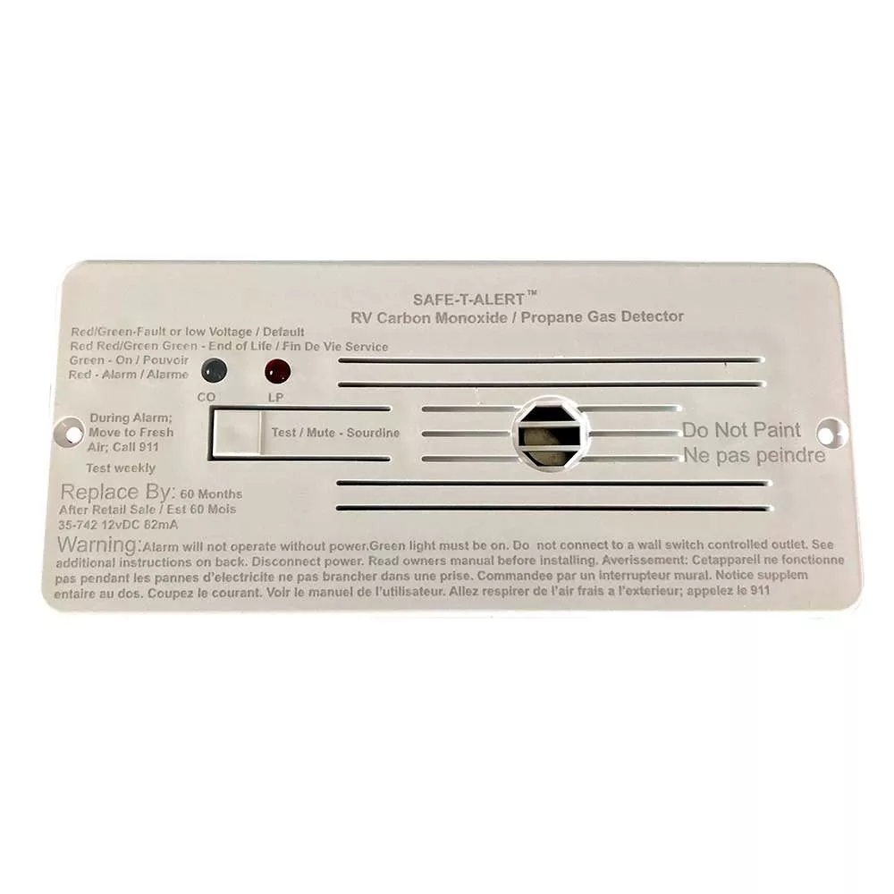 Safe-T-Alert Combo Carbon Monoxide Propane Alarms Flush Mount – White