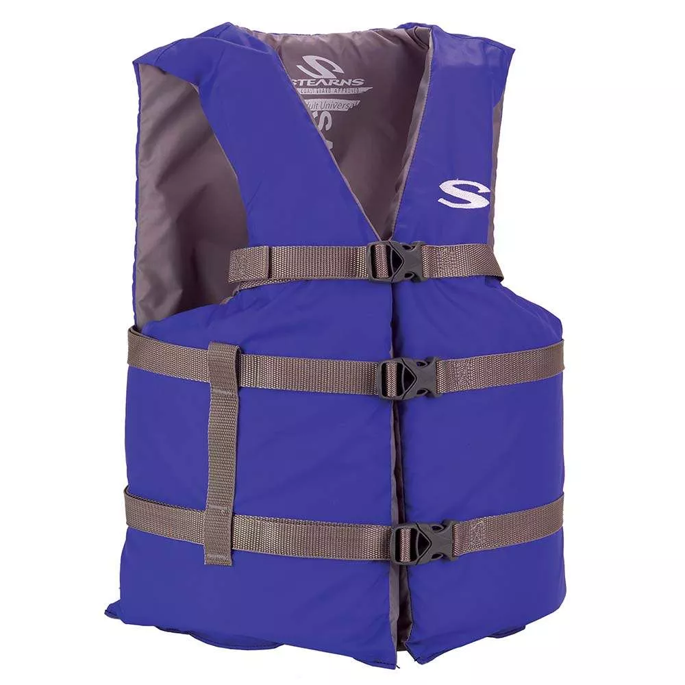 Stearns PFD 2001 Adult Boat Universal Blue Display for Adults Over 90lbs – Chest Size Of 50″