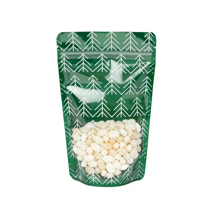 Trees Seasonal Stand Up Zipper Pouch, 5 1/8" x 3 1/8" x 8 1/8" (25 Pieces)