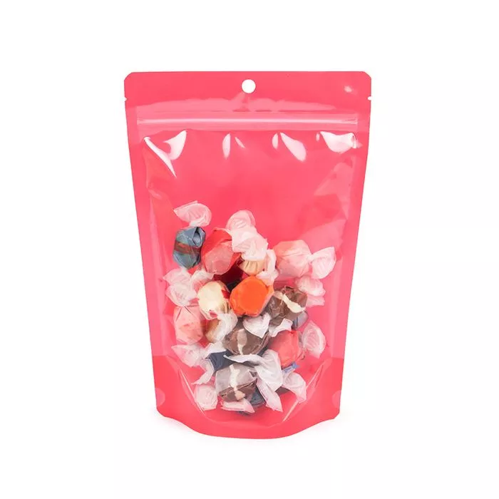Watermelon Neon Stand Up Pouch w/ Hang Hole, 5 7/8" x 3 1/2" x 9 1/8" (100 Pieces)
