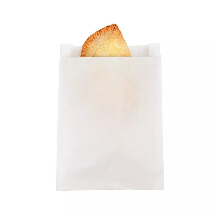 White Greaseproof Bags, 5 1/2" x 1 1/8" x 7 1/2" (100 Pieces)