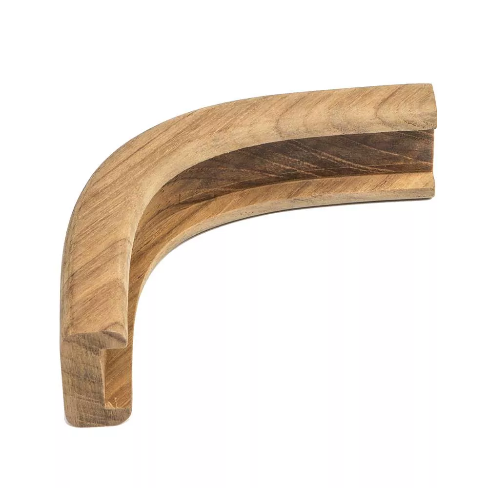Whitecap Teak Track Outside Corner Molding – 3/4″