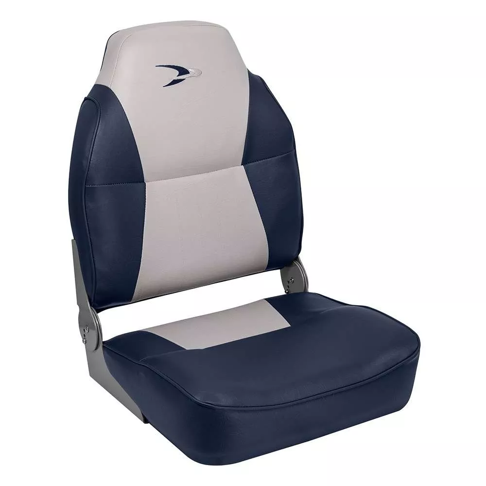 Wise Lund Style High-Back Fishing Seat – Grey/Navy