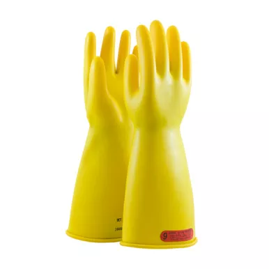 Yellow 8 NOVAX Insulating Glove, Class 0, 14 In., Ylw., Straight Cuff Novax Rubber Insulating Gloves 1 Pair 170-0-14/8