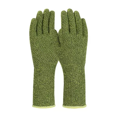 Yellow L Kevlar/Steel Blend Gloves, 2 side special dot pattern, heavy weight Gloves made with Kevlar Brand Fiber 1 Dozen 08-K385/L