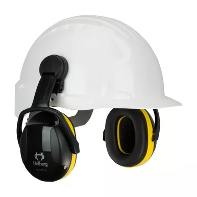 Yellow OS Hellberg Cap Mounted, Secure 2 with 24 dB NRR, Yellow/Black, Dielectric Helmet Mount 1 Pair 263-42002