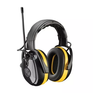 Yellow OS Hellberg Secure Relax with AM/FM Radio, 24 dB NRR, Yellow/Black Headband 1 Pair 264-45002