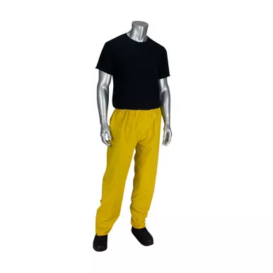 Yellow S Rain Pant .35mm PVC/Polyester, Elastic Waist, Yellow PVC/Polyester 201-350P/S