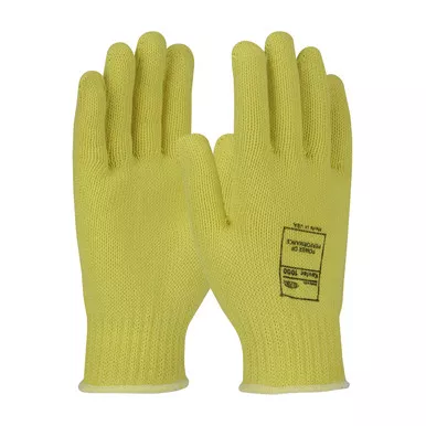 Yellow XS 100% Kevlar, 7 Gauge, H. Wgt, ANSI3 Gloves made with Kevlar Brand Fiber 1 Dozen 07-K350/XS