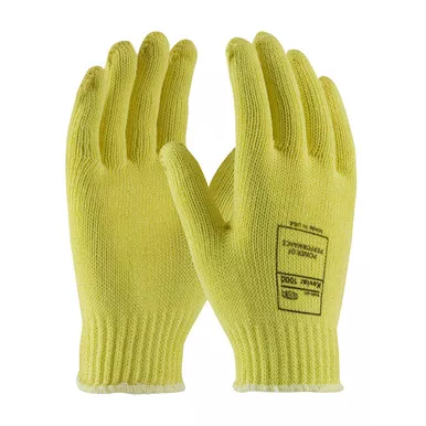 Yellow XXL 100% Kevlar, 7 Gauge, M. Wgt, ANSI2 Gloves made with Kevlar Brand Fiber 1 Dozen 07-K300/XXL
