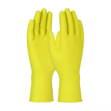 Yellow XXL Ambi-Dex Grippaz Jan San, Yellow, 6 Mil Nitrile, Fish Scale Grip, 48/Bx Disposable Liquid-Proof Gloves 1 Box 67-306/XXL