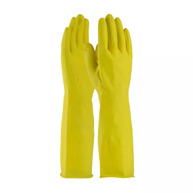 Yellow XXL Assurance Unsupport Latex, Ylw., 20 Mil, 15 Inch, Flocked, Diamond Unsupported Latex Gloves 1 Dozen 48-L2125Y/XXL